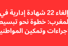إلغاء 22 شهادة إدارية في المغرب