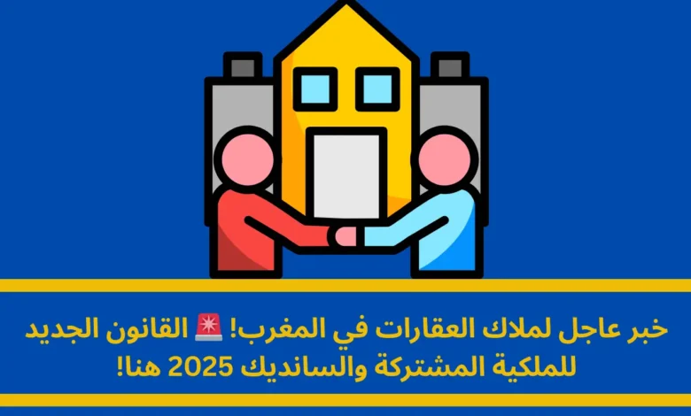 وداعاً لمشاكل السانديك: القانون الجديد للملكية المشتركة والسانديك في المغرب 2025 وحقوق جديدة للملاك 1 القانون الجديد للملكية المشتركة والسانديك