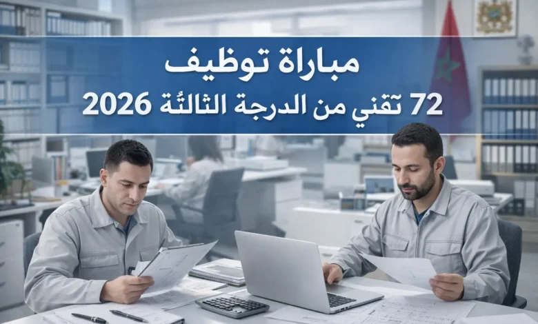 مباراة توظيف 72 تقني من الدرجة الثالثة