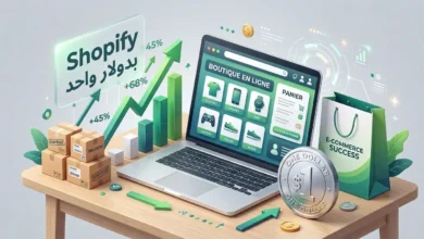 Shopify بدولار واحد